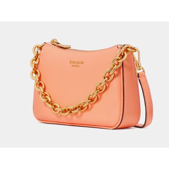 New Kate Spade Jolie Small Convertible Pebble Leather Crossbody Melon Ball - Picture 1 of 6